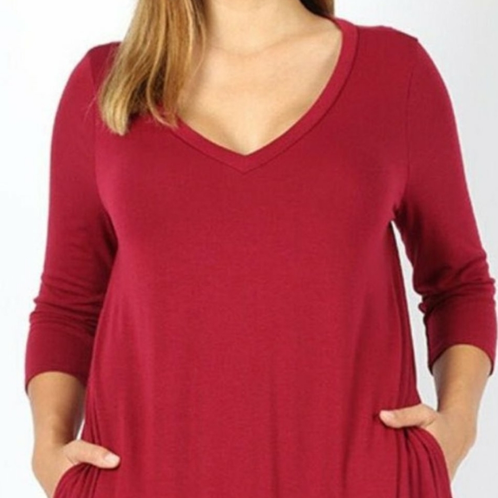 Midi/Mini 3/4 Sleeve Dress/Tunic - Picture 2 of 2
